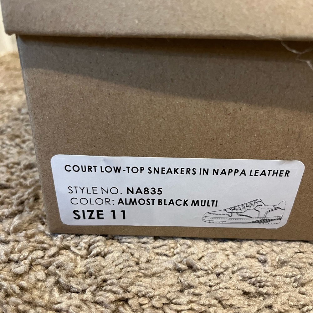 Madewell Court Sneakers in White and Black Leather size 11 - Picture 3 of 5